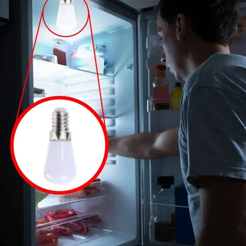 LED Light Bulb E12 E14 220V High Brightness Refrigerator Bulbs Refrige Display Lamp Mini Night Lights Warm White LED Spotlight
