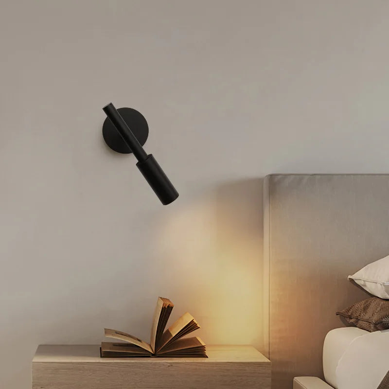 Luxury Home Decor Spot Wall Lamp Metal Body Plating Rotatable Sconce Light LED Hotel Bedroom Retro Design Reading Sconce Lustres