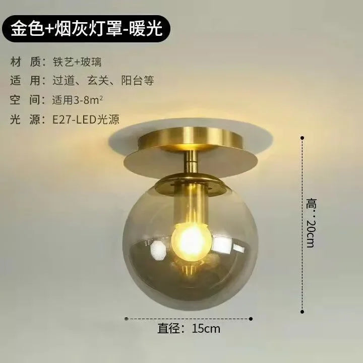 round ball Glass Ceiling Lamps Modern Cheap For Restaurant Aisle Corridor Balcony Decoration luxury Led Ceiling Light Fixtures