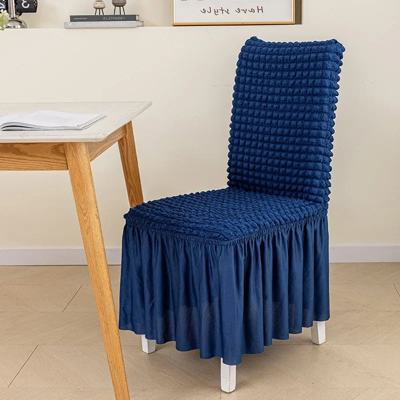 Puff Wedding Chair Cover Banquet Luxury Cover for Chairs Spandex Stretch Backrest Chair Case Protect Wholesale Free Shipping