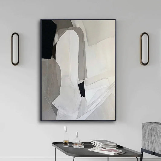 Handmade Large Textured Oil Painting Modern Abstract Geometry Hand Painted Wall Art PictureFor Living Room Porch Entrance Decor