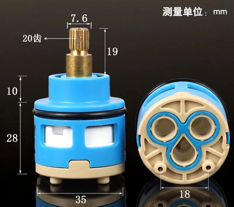 2 Way 35mm Faucet Cartridge for Multifunctional Kitchen Taps