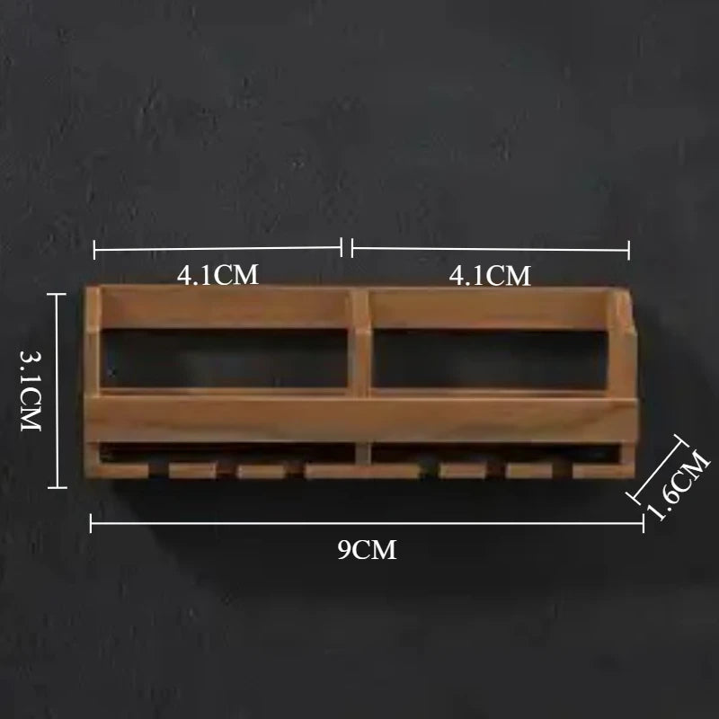 Wooden Wine Rack Figurines Wall Decoration Toys Figurine Art Original Ornaments Mini Funny Wine Shelf Aesthetic Accessories