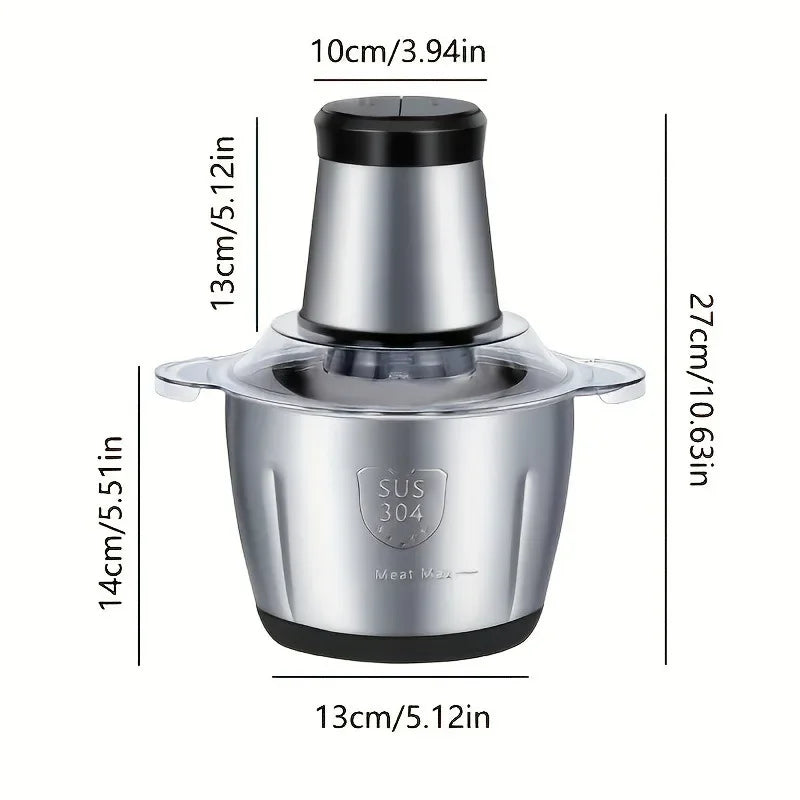 Electric Meat Grinders 2/3L Food Crusher Stainless Steel Multifunctional Vegetable Slicer Processor Chopper Kitchen Blenders