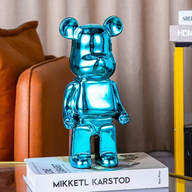 Delicate Bears Figurines Luxury Ceramics Violent Bear Statue Kawaii Cartoon Bear Sculptures Desk Decoration Home Accessories