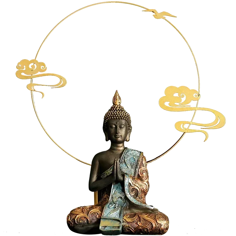 Large Buddha Statue Thailand Buda Buddha Sculpture Green Resin Handmade Buddhism Figurine Meditation Home Decor