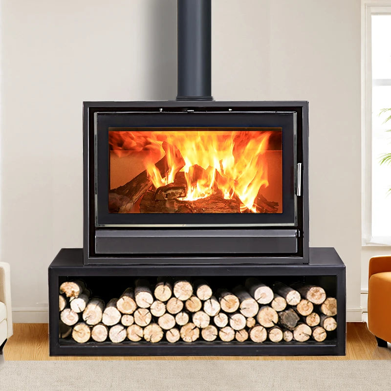 Real Fire Fireplace with Firewood for Home Use for Rural Cottages Inns Self-Built Houses Wood Stove Heating
