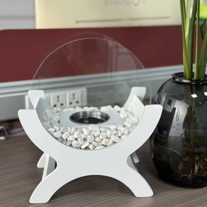 Flame Ornament, Tabletop Villa Fireplace, French Portable Heating Fireplace, Living Room