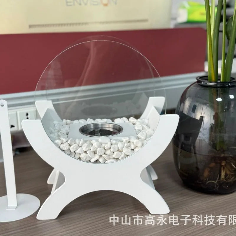 Flame Ornament, Tabletop Villa Fireplace, French Portable Heating Fireplace, Living Room