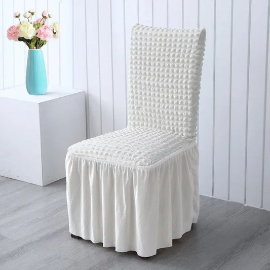 Puff Wedding Chair Cover Banquet Luxury Cover for Chairs Spandex Stretch Backrest Chair Case Protect Wholesale Free Shipping