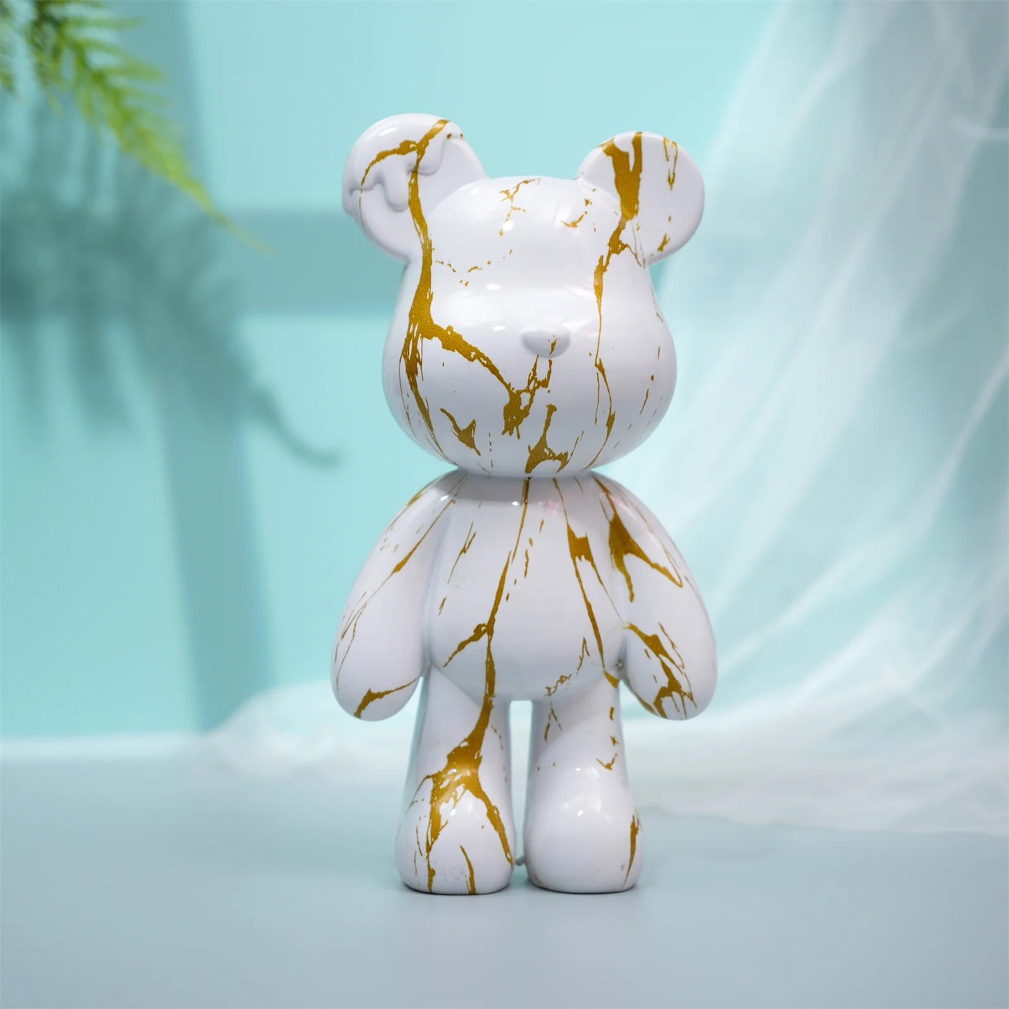 Resin Bear Statue Decor for Home, Art Figurine Animal Sculpture Ornament for Indoor，Room，Desktop