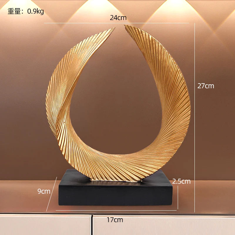 Modern Art Ornaments: Bafang Laicai, Home Living Room, Wine Cabinet, TV Cabinet, Office Light Luxury, High-end Decoration, Gold