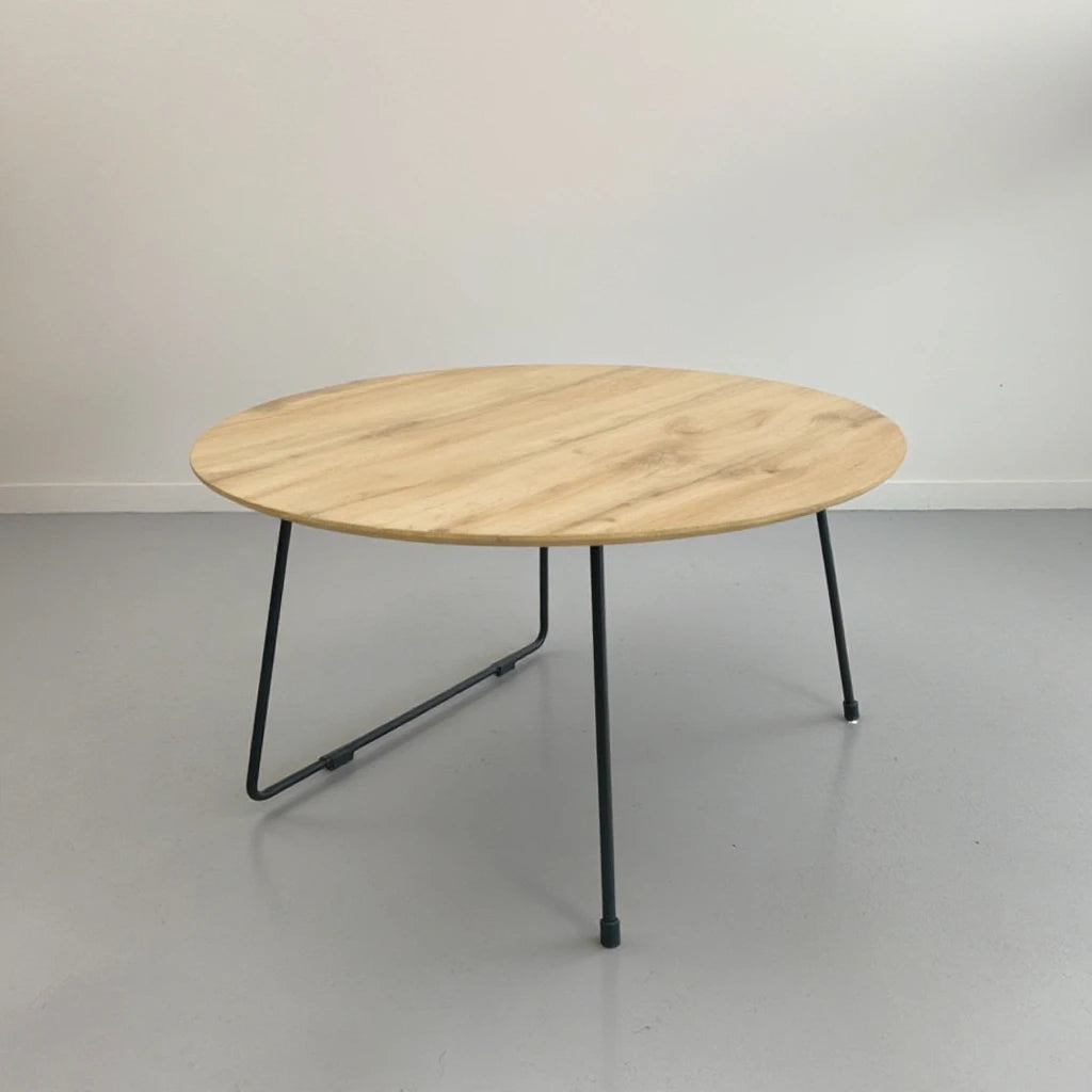 Modern Industrial Coffee Table Rectangle Livening Room Table With Antique Style MDF Wood for Bedroom Use with Solid Wood