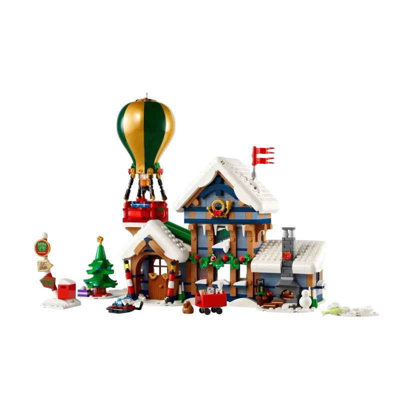 Xmas Decor 1440PCS FIT 10339 Santa's Post Office Building Blocks Assembly Winter Architecture Model Bricks Toy Christmas Gift