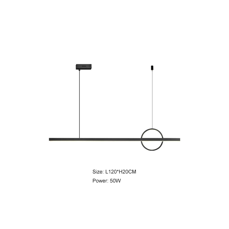 Nordic long chandelier Design lamps hanging minimalist restaurant geometric atmosphere bar minimalist house decoration lamps