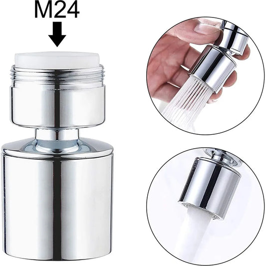 Kitchen Taps Head 360° Rotate Faucet Swivel End Diffuser Adapter Filter M24 Kitchen Faucet Aerator Bath Faucet Connectors
