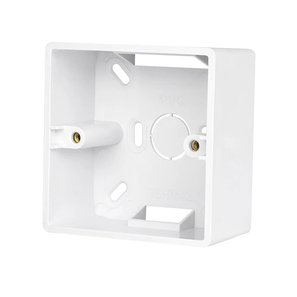 SRAN External Mounting Box 86mm*86mm*42mm for 86mm*86mm Standard Switches and Sockets Apply For Any Position of Wall Surface