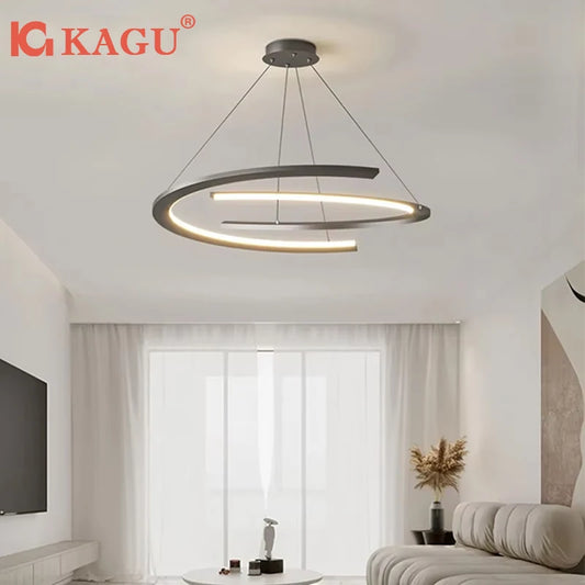 Modern Chandelier For Living Room Minimalist Atmosphere Main Lamp Light Luxury Nordic Simple Restaurant Ceiling Pendant Lamp
