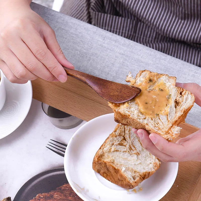 Solid Wood Jam Knifes Butter Knife Natural Bread Cake Knife Smooth Wooden Tableware Kitchen accessories нож для масла