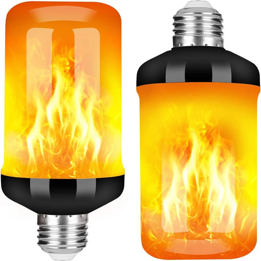 LED Night Light Flame Light Bulb 4 Modes Fire Bulb Lamp Christmas Party Outdoor Indoor Home Decor E27 Base Flickering Nightlight