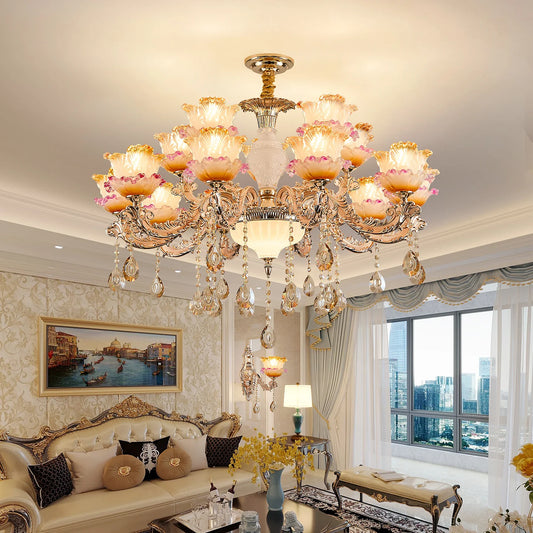 European Living Room Crystal Chandelier Luxurious Dining Room Bedroom Duplex Building Minimalist Modern Lobby Villa Hotel Lights