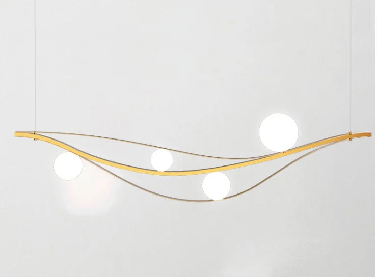 Postmodern chandelier lamp creative personality gold chandelier living room kitchen bar art designer glass bubble lamp