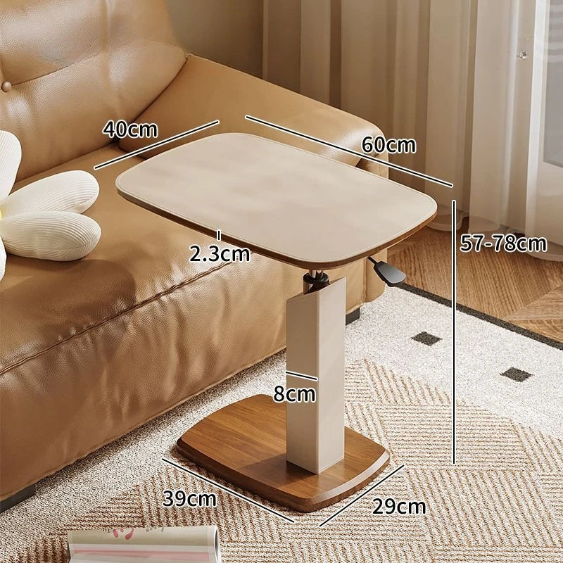 Liftable Side Table Modern Rotating Sofa Tables Luxury C Shaped Coffee Table Living Room Minimalist Small Tables Home Furniture