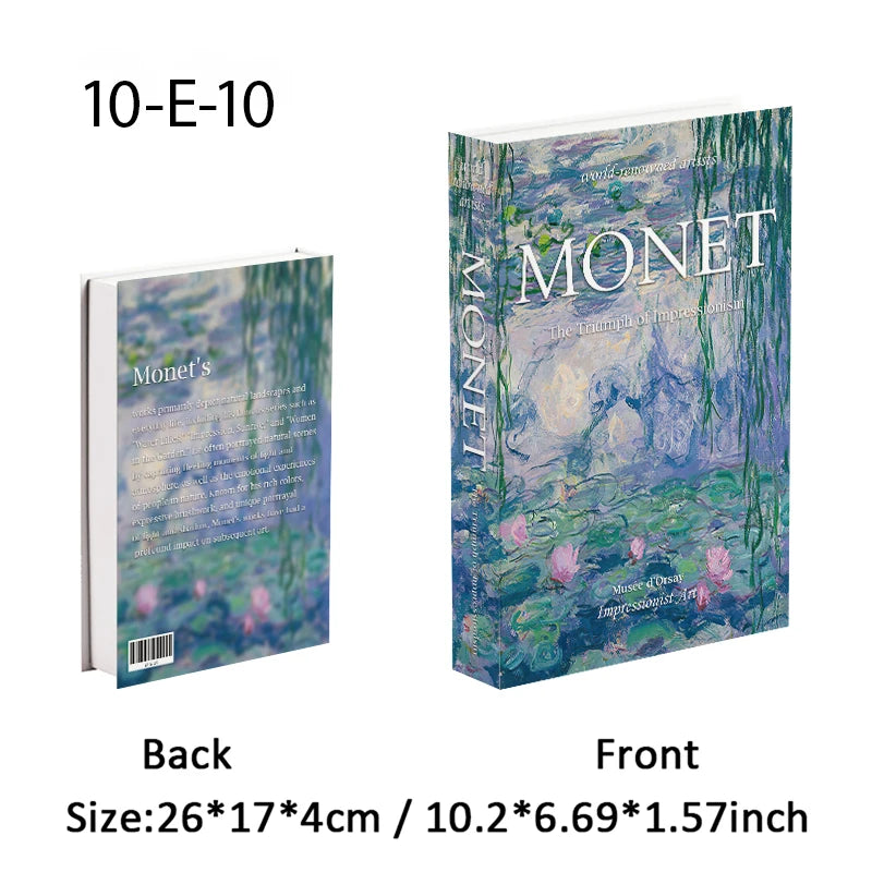 Bauhaus Decorative Books Open Luxury Fake Book Storage Box Home Decor Matisse Boho Monet Coffee Table Shelf Interior Decoration