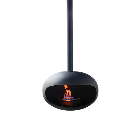 suspended fire place bio ethanol roof mounted ceiling cocoon hanging fireplace