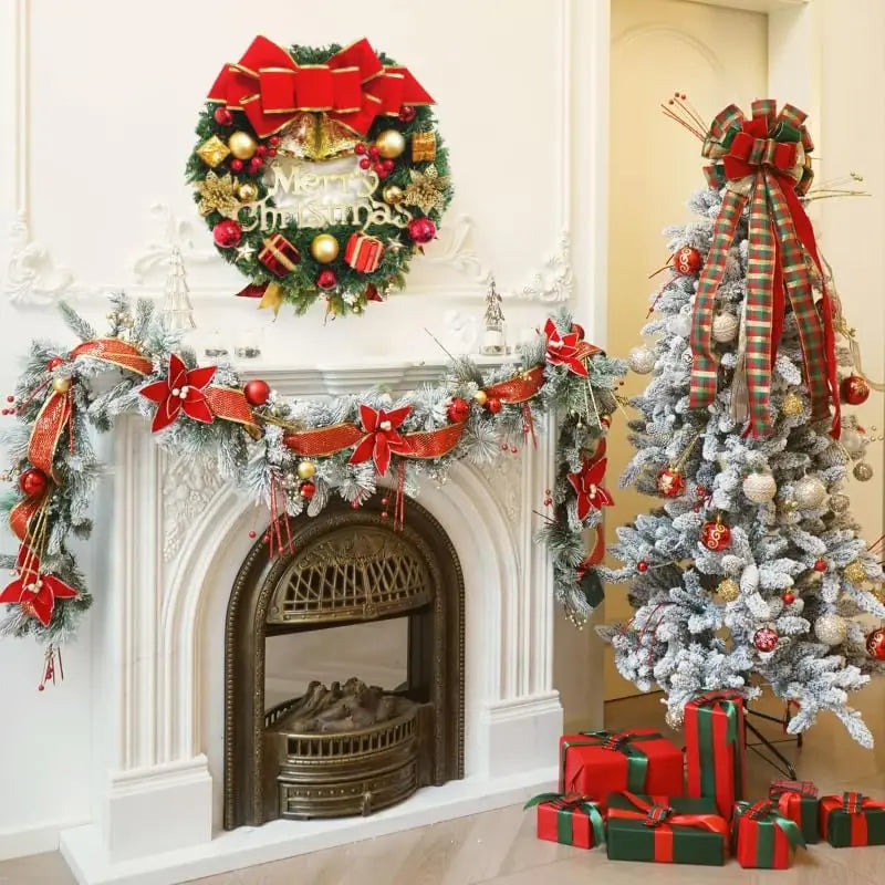 Christmas Decoration Handmade Simulation Christmas Wreath Door Hanging Window Props Exquisite High Quality Home Decor