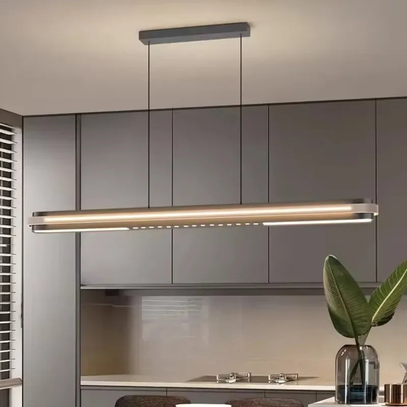 Modern Minimalist Chandelier Suitable for Restaurants Cafes Office Desk Indoor Pandant Lighting Glossy Hanging Lamp Fixtures