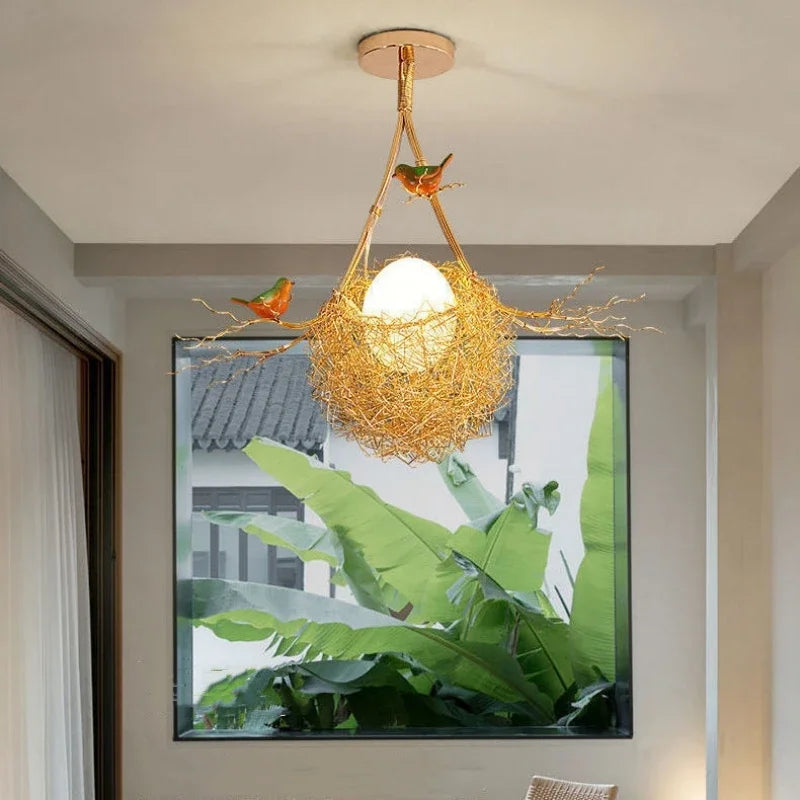 Bird chandelier Rustic luxury tree branch chandelier unique minimalist lamps for Living Room Loft farmhouse chandelier lighting