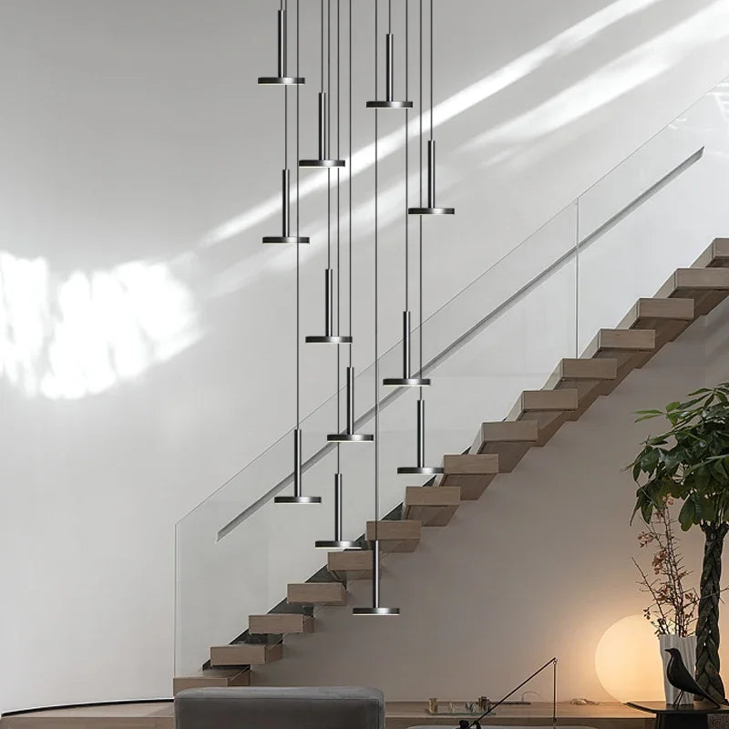Modern Chandeliers Are Used For Luxury Staircase Lights Led Living Room Lights Coffee Shop Ceiling Lights High-Rise Restauran