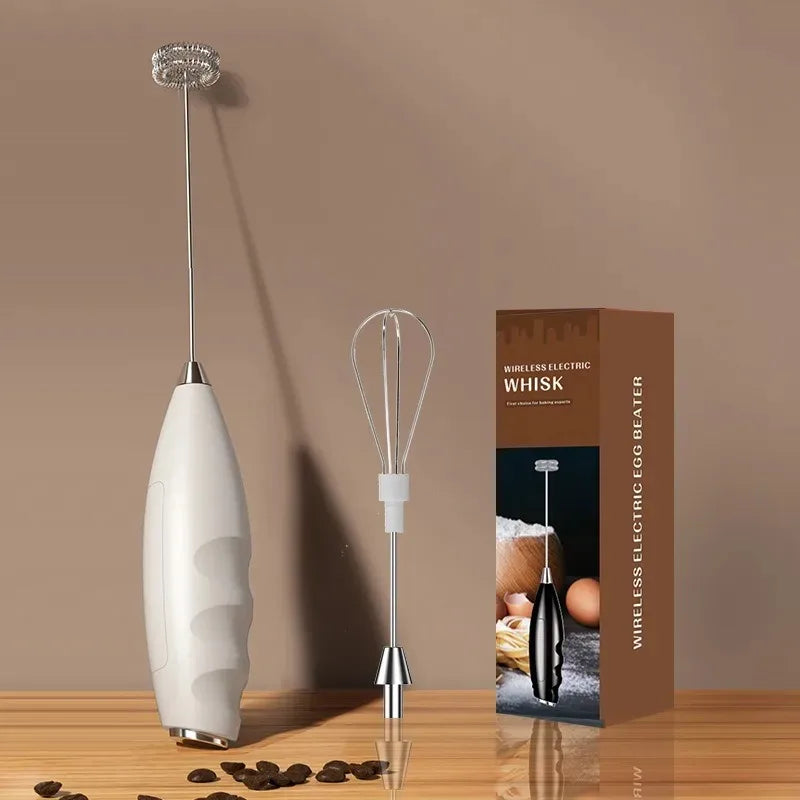Electric Handheld Milk Frother, Coffee Whisk, Frappe Maker, Drink Stirrer, and Egg Beater – Versatile Kitchen Appliance