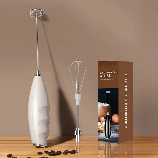Electric Handheld Milk Frother, Coffee Whisk, Frappe Maker, Drink Stirrer, and Egg Beater – Versatile Kitchen Appliance
