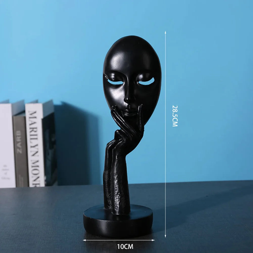Exquisite Decoration Sculpture Resin Simple Creative Face Art Statue Art Statue Carving Figurine Gold Ornaments