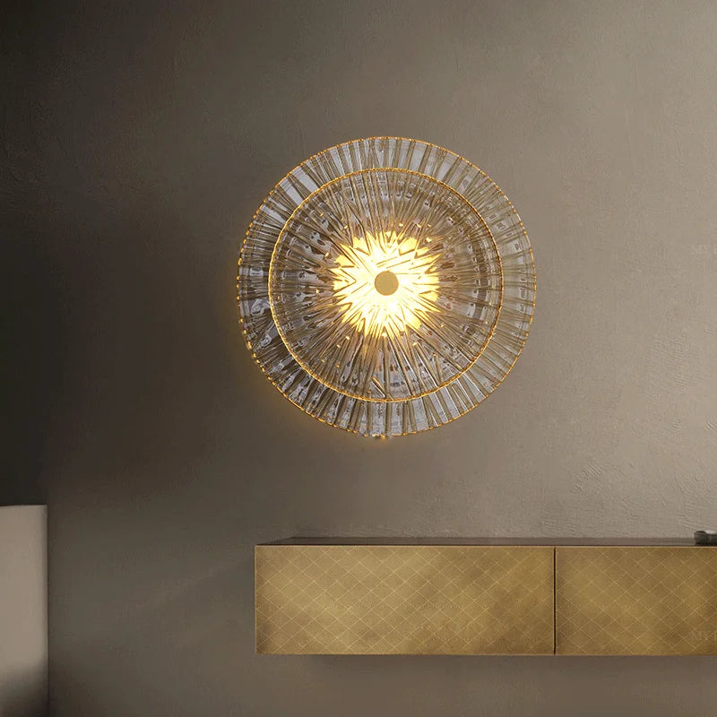 Lausanne Post-modern Home Decor For Living Room Background Wall Lamp Bedroom Light Fixtures Luxury Glass Corridor Aisle Sconces