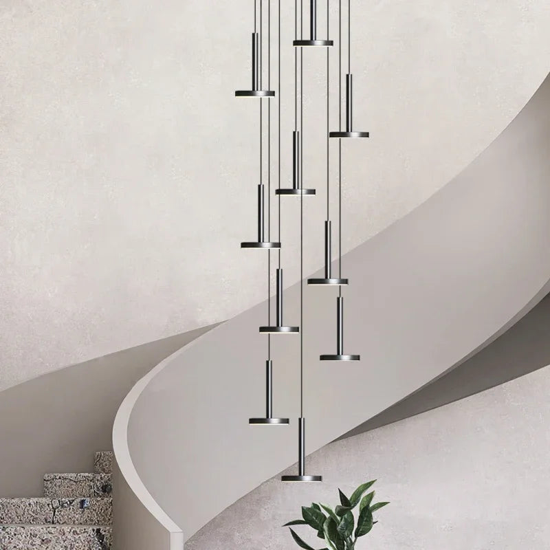 Modern Chandeliers Are Used For Luxury Staircase Lights Led Living Room Lights Coffee Shop Ceiling Lights High-Rise Restauran