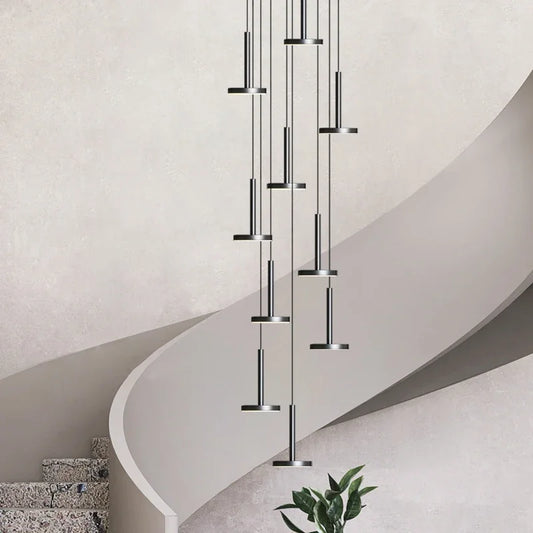 Modern Chandeliers Are Used For Luxury Staircase Lights Led Living Room Lights Coffee Shop Ceiling Lights High-Rise Restauran