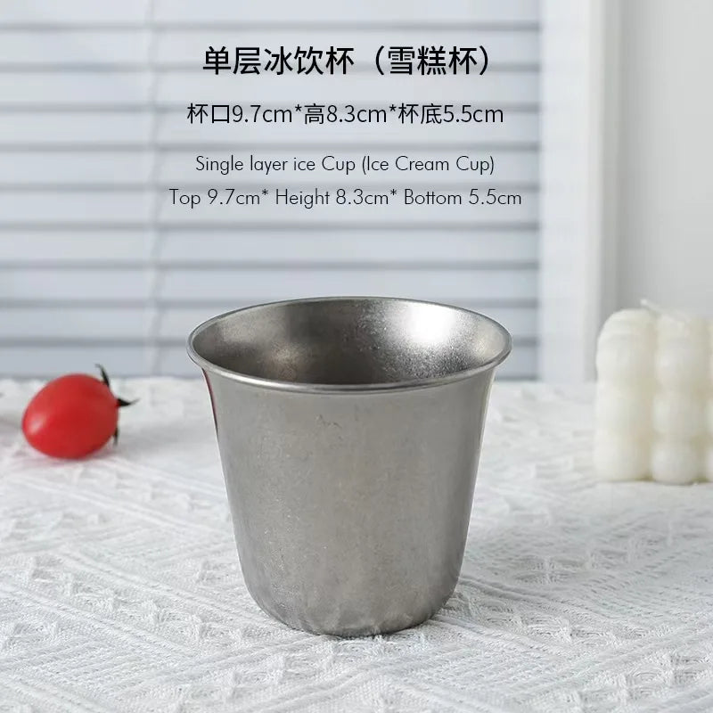 Mugs ice drink cup Stainless Steel Coffee Mug 360ml Portable Cup Travel Tumbler Coffee Jug Milk Tea Cups Office Water Mugs