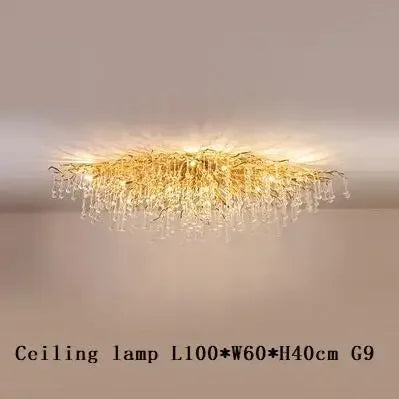 Modern Luxury Chandeliers Lighting Gold Hanging Lamp Glass Idoor Home Decor Pendant Lamp for Living Room Dining Table Bedroom G9