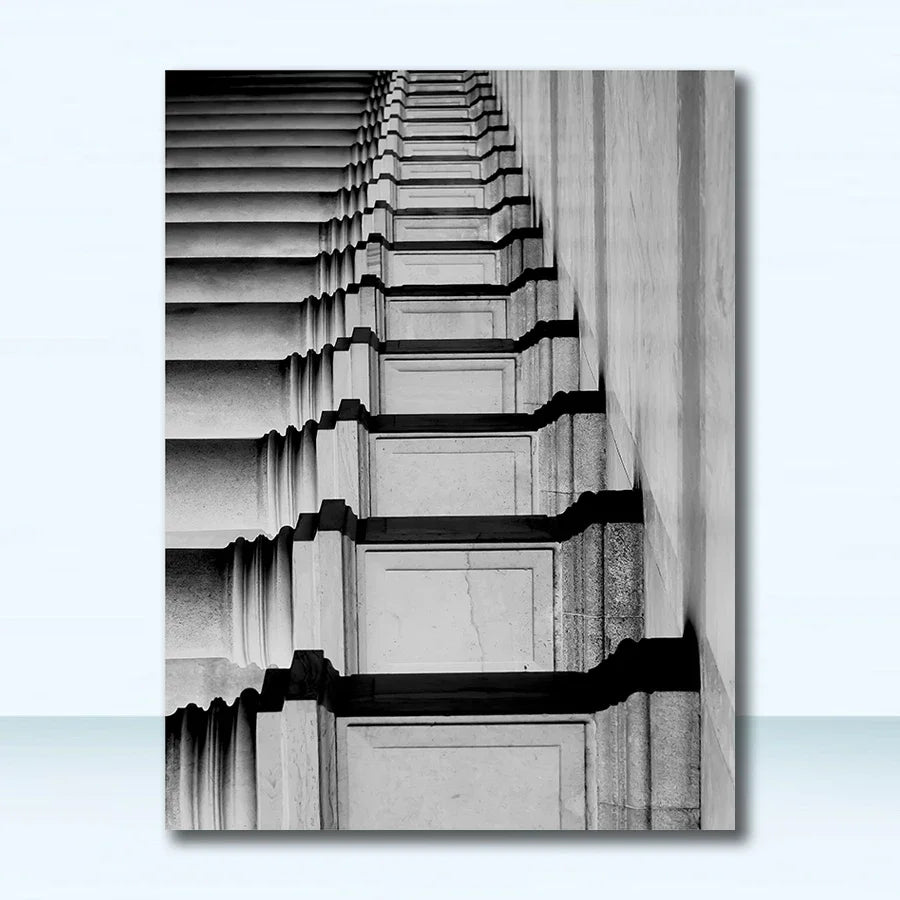 Wall Art S Prints Wall Pictures For Living Room Scandinavian Nordic Black And White Building Canvas Painting Girl