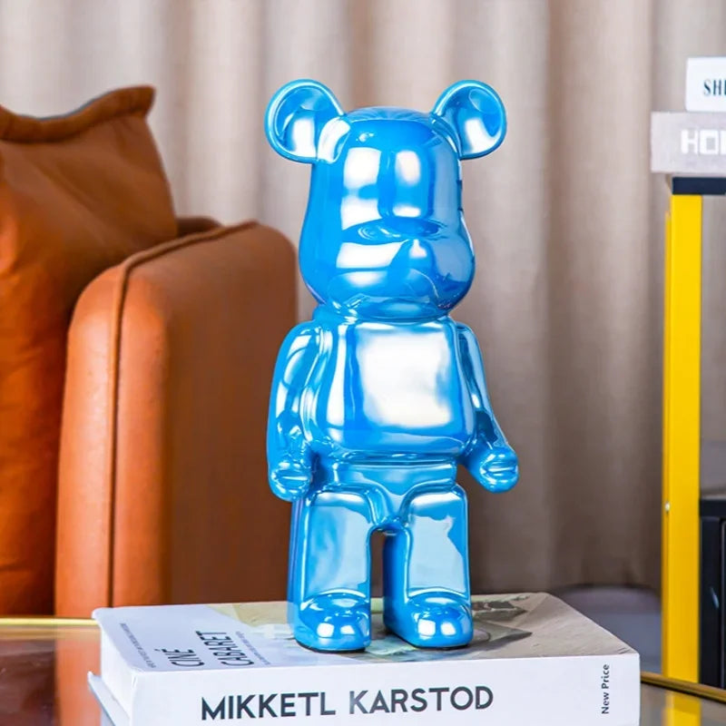 Delicate Bears Figurines Luxury Ceramics Violent Bear Statue Kawaii Cartoon Bear Sculptures Desk Decoration Home Accessories