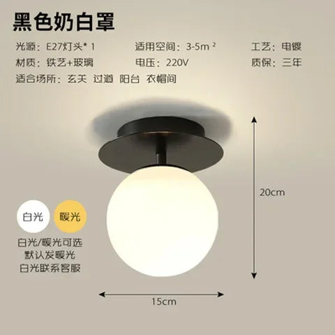 round ball Glass Ceiling Lamps Modern Cheap For Restaurant Aisle Corridor Balcony Decoration luxury Led Ceiling Light Fixtures