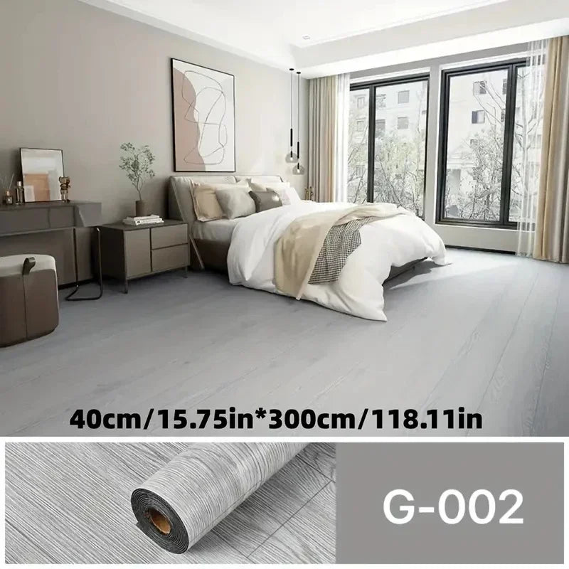 Roll of PVC self-adhesive wall floor covering material, marble and wood grain vinyl sheet with aluminum foil backing, dual purpo