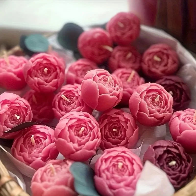 Rose Bud Aromatherapy Candle Silicone Mould Diy Flower Handmade Soap Plaster Home Decor Making Mold Valentine'S Day Gift Making