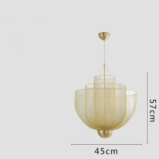 Modern LED Pendant lamps Lighting lustre Italy Designer LED Geometric Hollow LOFT Chandelier Staircase Home decor Hanging Lights