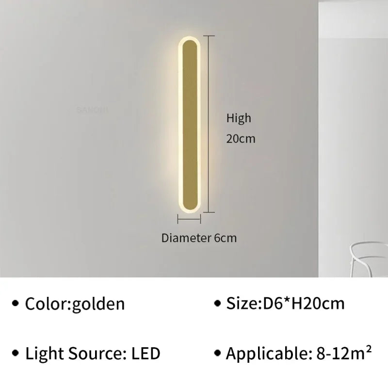 LED Wall Lamp Modern Wall Lights for Bedroom Bedside Living Room Sofa Backdrop Stairs Aisle Home Decor Sconce Indoor Lighting