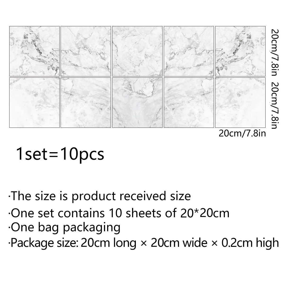 Floral Marble Wall Panels, Peel&Stick Waterproof Tiles for Kitchen Backsplash/Balcony & DIY Home Upgrade