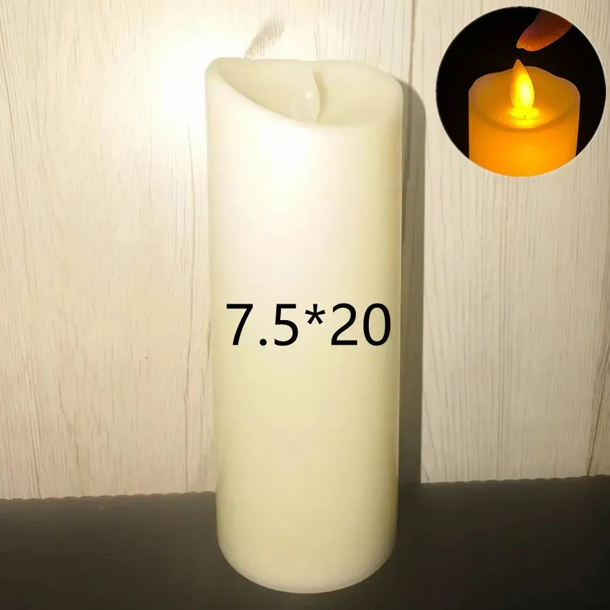 LED Flameless Flickering Candles Lamp Home Decoration Battery Powered Candles for Wedding Decor Birthday Party Supplies Warm